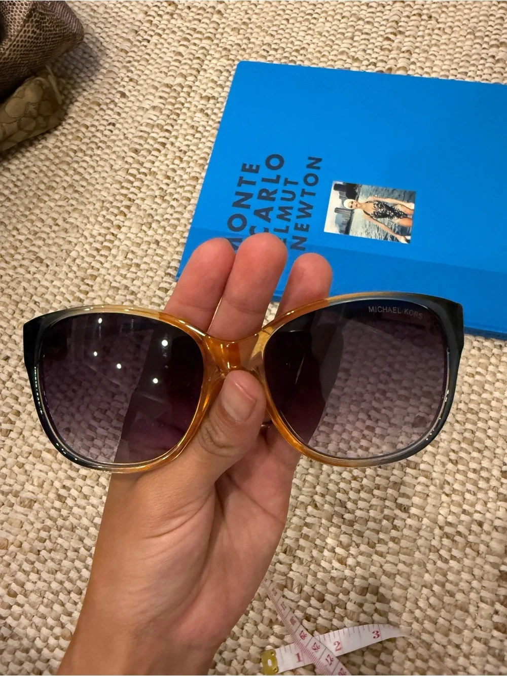 Vintage Michael Kors oversized two-tone butterfly sunglasses